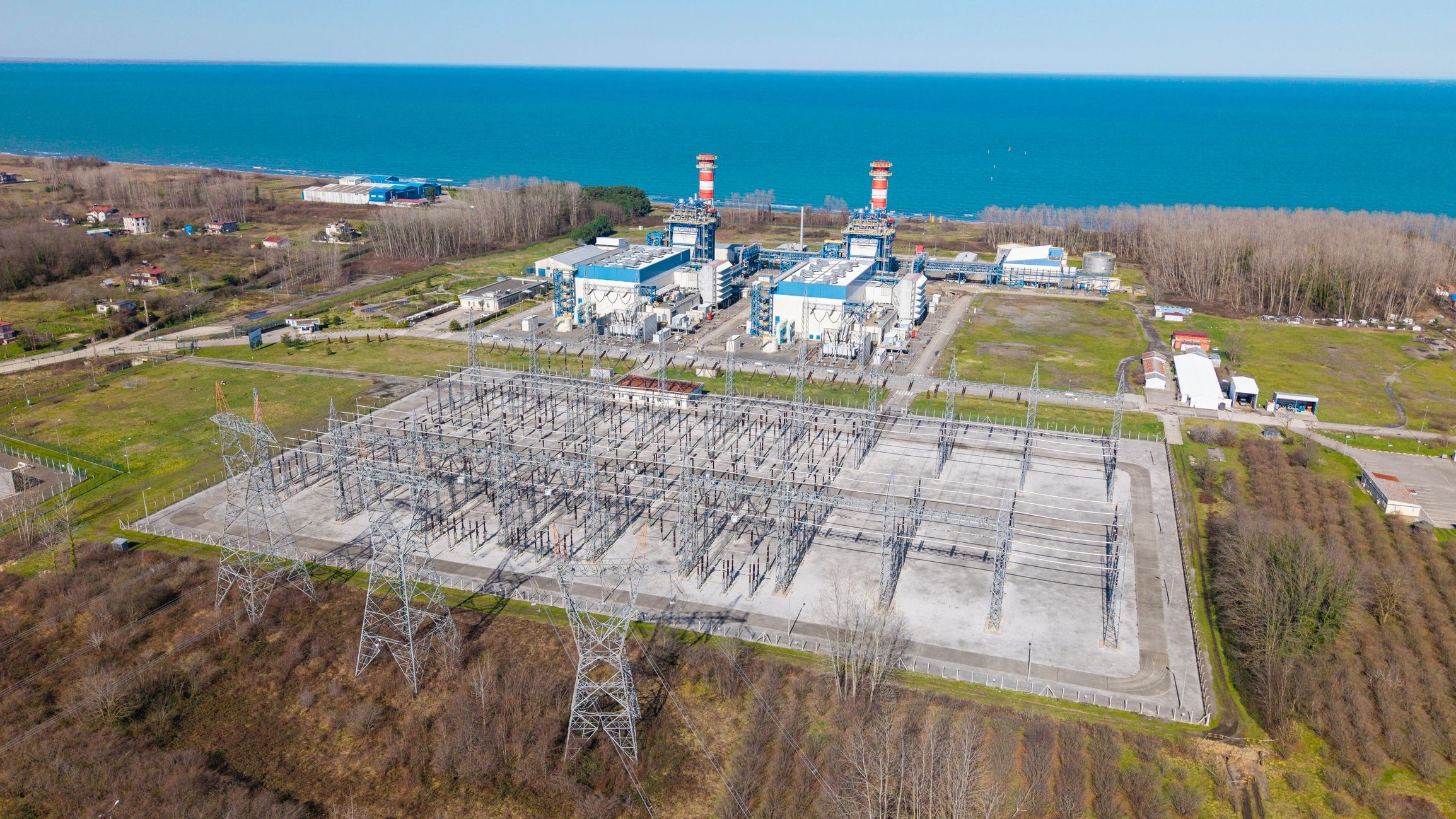Electrical substation representing utility infrastructure