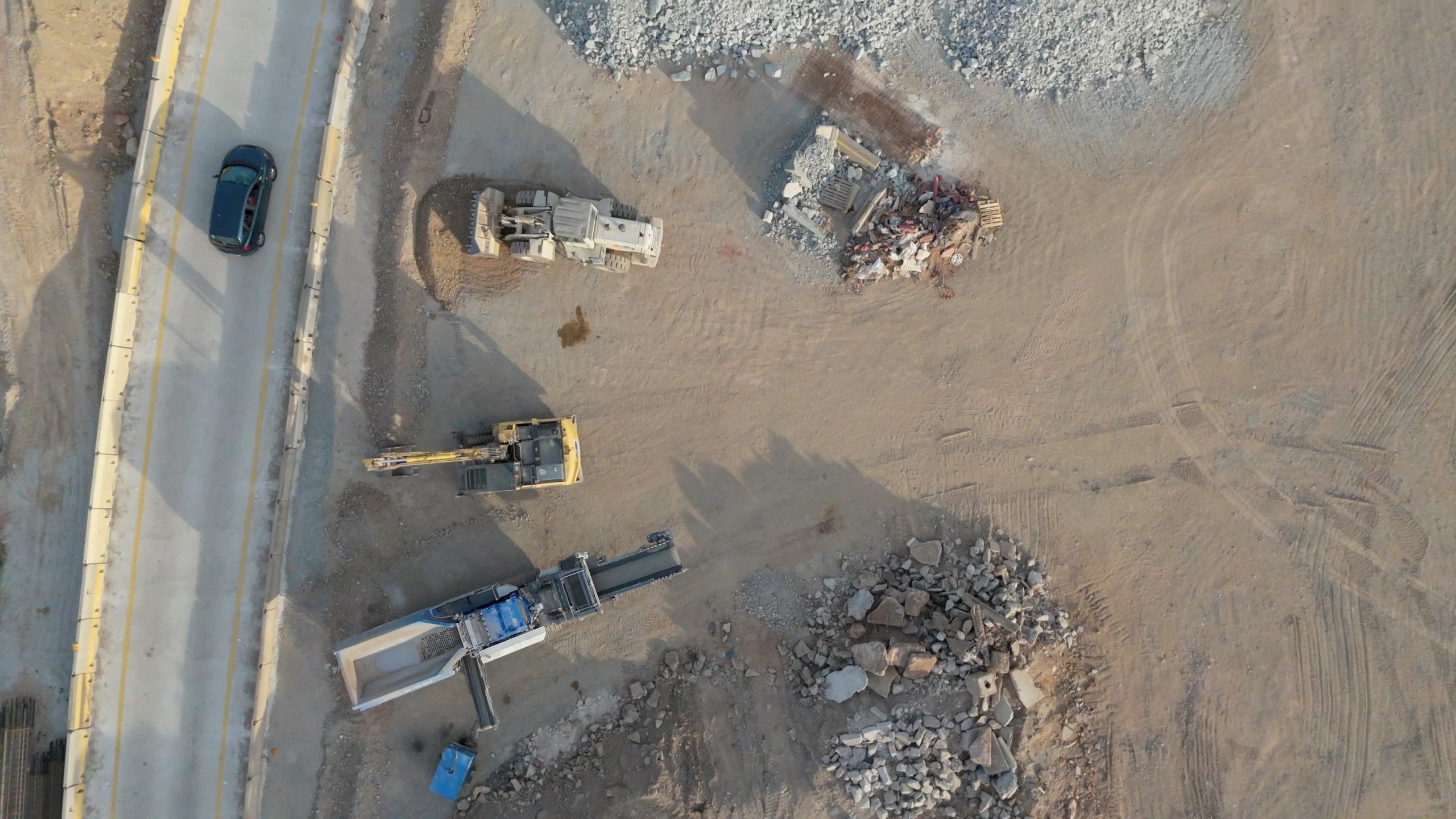 Aerial view of a construction site representing drone mapping and inspection services